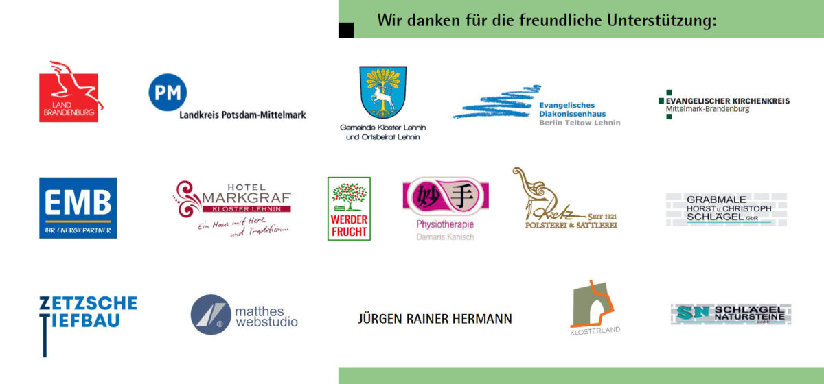 Lehniner Sommermusiken 2023 - Sponsoren