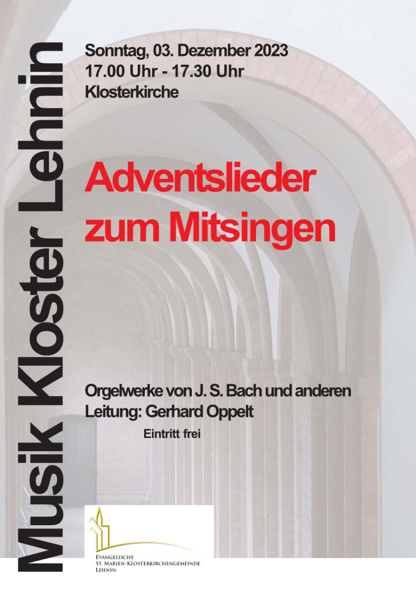 Adventssingen in der Klosterkirche Lehnin am 3.12.2023